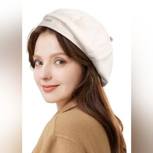 Elegant French Cream Beret Hat for Women